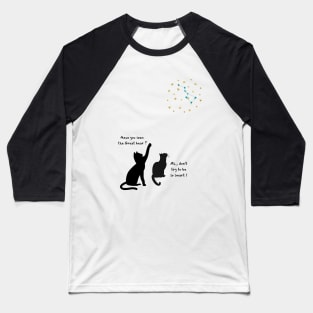 STARGAZING CATS Baseball T-Shirt